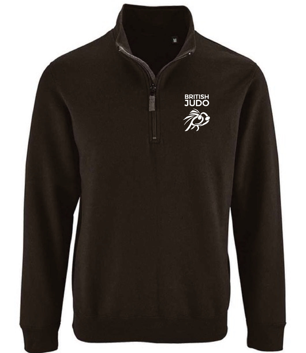 British Judo Association Unisex  1/4 Zip Sweatshirt