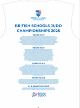 Load image into Gallery viewer, 2025 Names British Schools Championships Event T-shirt Competitor Names Navy
