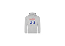 Load image into Gallery viewer, British Judo Championships Event Names Hoodie Choice of Navy, White and Red
