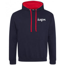 Load image into Gallery viewer, IAPS Sport Dual Branded Logo College Navy Hoodie
