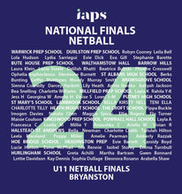 Load image into Gallery viewer, 11&#39;s 2024 IAPS National Finalist Netball Hoodie (Competitor Names and School Names)
