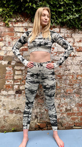 Ananda Gym/Yoga Collection Long Tights and top Set TIE DYE