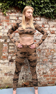 Ananda Gym/Yoga Collection Long Tights and top Set TIE DYE