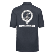 Load image into Gallery viewer, Clan Matheson Navy Children&#39;s Polo
