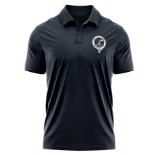 Load image into Gallery viewer, Clan Matheson Navy Cotton Pique Polo
