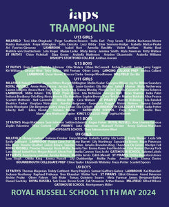NAMES HOODIE IAPS 2024 Trampolining Finals With Competitor Names