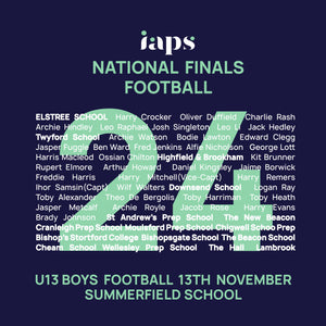 2024 U13's Boys Football  National Finals Names IAPS Sports Football Hoodie Competitor Names