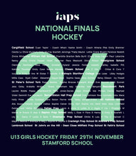 Load image into Gallery viewer, U13&#39;s IAPS 2024 National Finalist Hockey Competitor Names Hoodies
