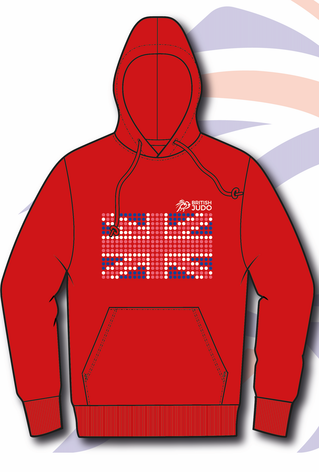 2024 British Judo Championships RED Event Names Hoodie Choice of Navy, White and Red