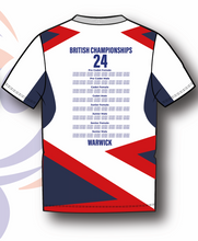 Load image into Gallery viewer, 2024 British Championships White Event T-shirt Competitor Names
