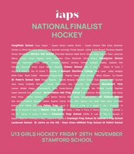 Load image into Gallery viewer, U13&#39;s IAPS 2024 National Finalist Hockey Competitor Names Hoodies
