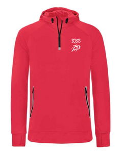 England Judo  1/4 Zip Hooded Performance Sweat Top