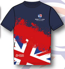 Load image into Gallery viewer, 2025 Names British Schools Championships Event T-shirt Competitor Names Navy
