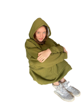 Load image into Gallery viewer, Blanket Hoodie Olive Green - Oversized Hoodie
