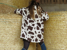 Load image into Gallery viewer, Leisure Lounge Wear- Oversized Blanket Hoodie - Skewbald - Piebald-Cow
