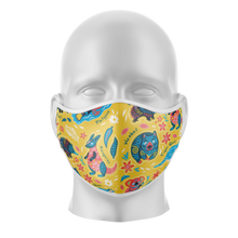Load image into Gallery viewer, Aussie Animals Yellow Reusable Face Mask - Kids
