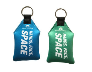 Keyring Pouch/Face Mask Holder-Hands Face Space- Washable Face Covering Included Free!