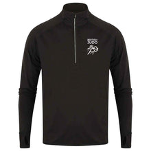 Load image into Gallery viewer, British Judo Association Mens Long Sleeve Zip Neck Performance Top
