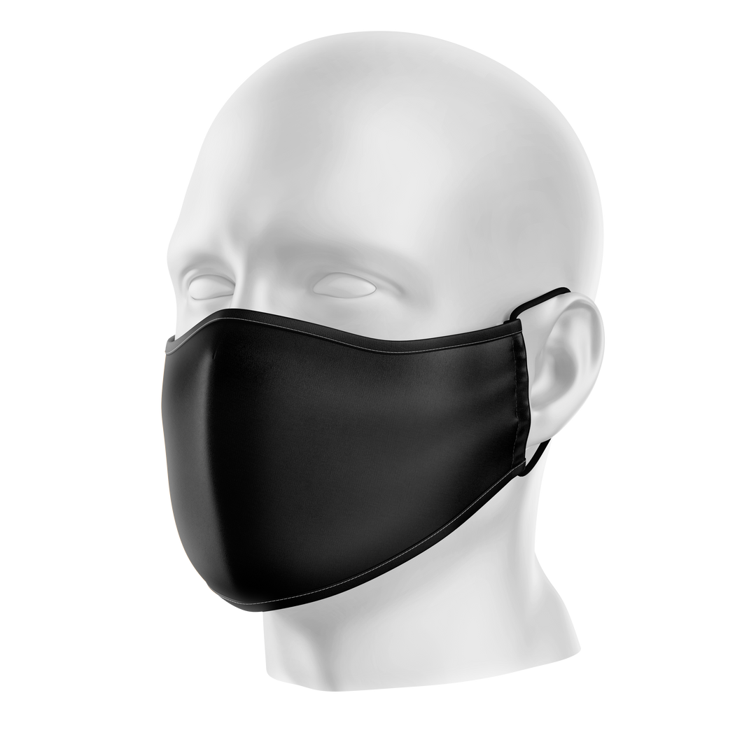 Reusable Face Mask - Plain Black