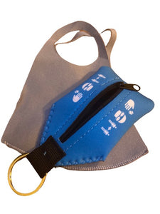 Keyring Pouch/Face Mask Holder-Hands Face Space- Washable Face Covering Included Free!