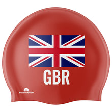 Load image into Gallery viewer, GB Swim Cap - Red/Union Jack

