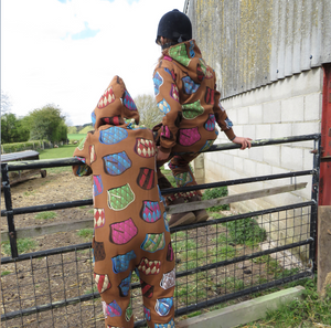 Equestrian Leisure Lounge Wear- Horse Blankets Onesie