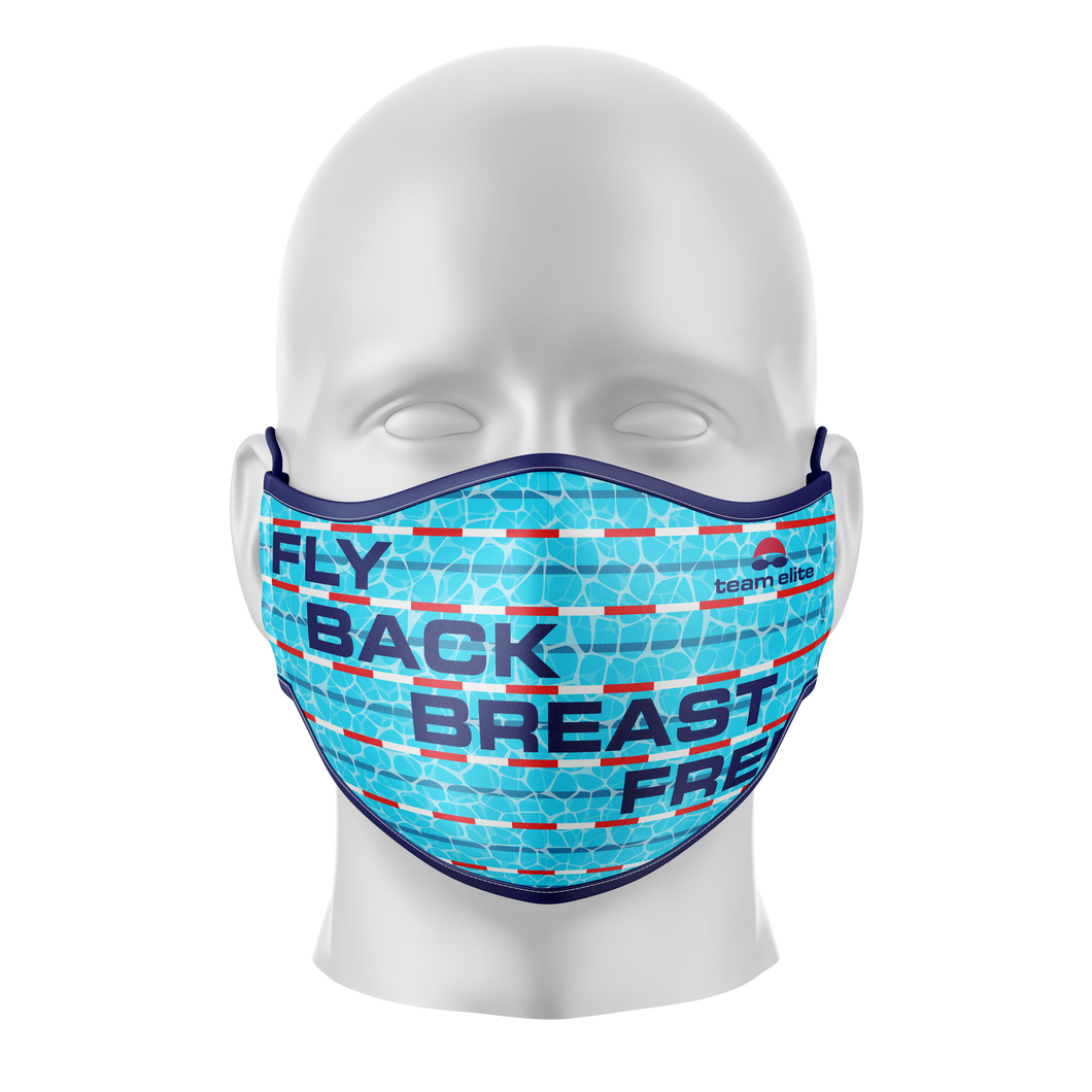 Swim Strokes Reusable Face Mask - Kids/Adults
