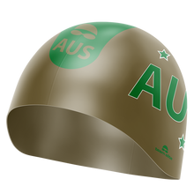 Load image into Gallery viewer, AUS Swim Cap - Gold/Green
