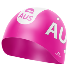 Load image into Gallery viewer, AUS Swim Cap - Pink/Silver
