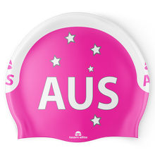 Load image into Gallery viewer, AUS Swim Cap - Pink/Silver
