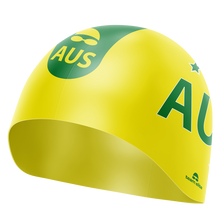 Load image into Gallery viewer, AUS Swim Cap - Yellow/Green
