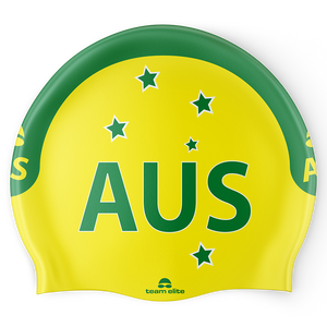 AUS Swim Cap - Yellow/Green