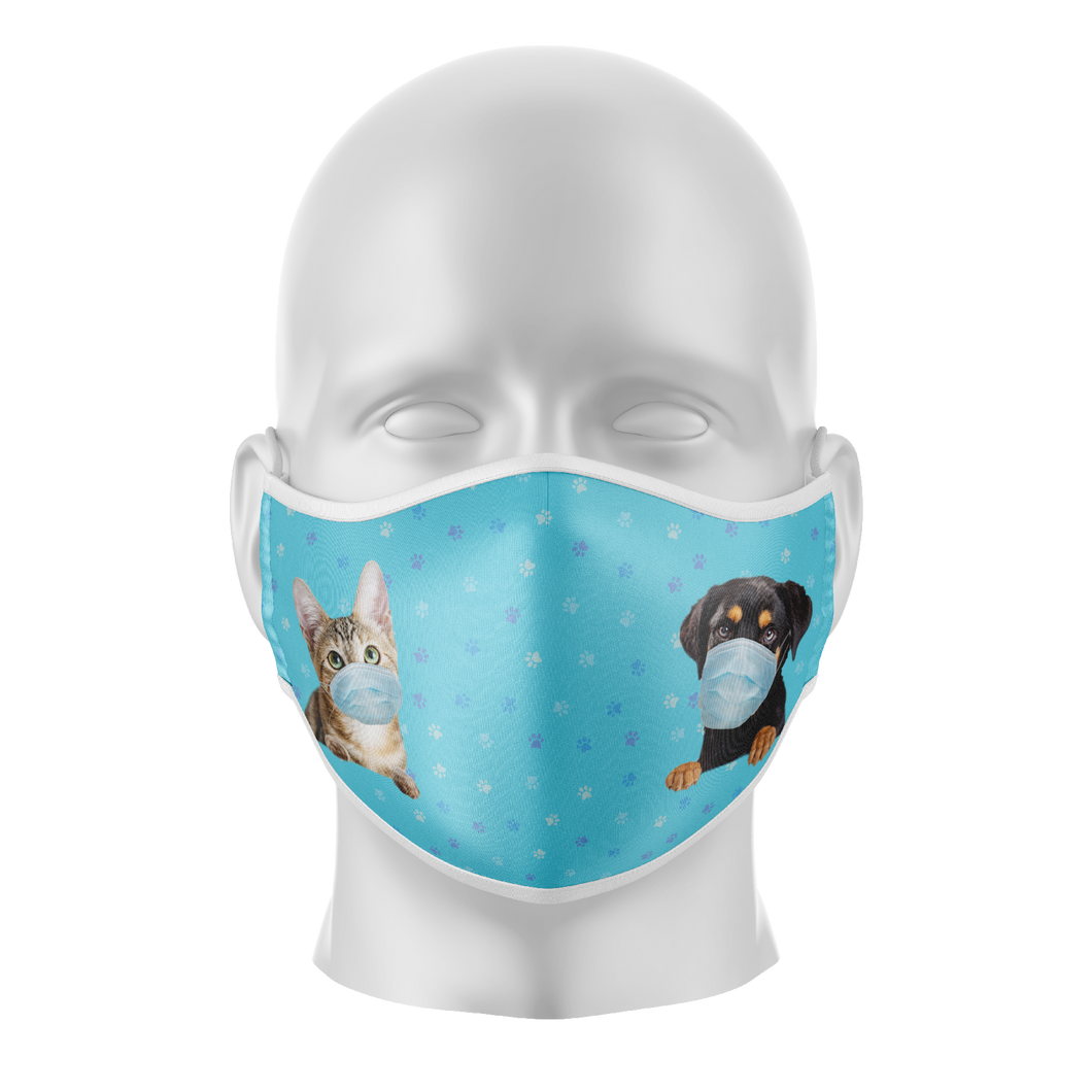 Pets Reusable Face Mask - Kids/Adults