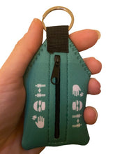 Load image into Gallery viewer, Keyring Pouch/Face Mask Holder-Hands Face Space- Washable Face Covering Included Free!
